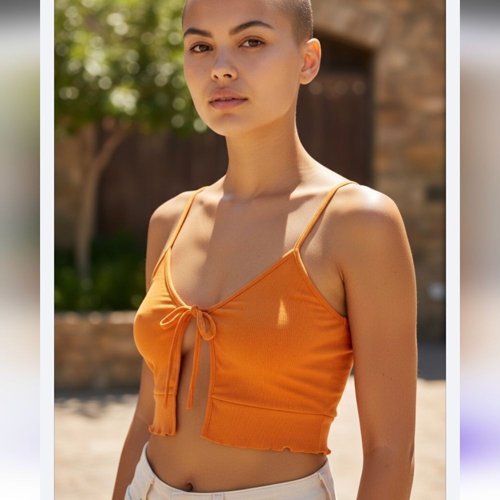 Divided Orange Camisole Top